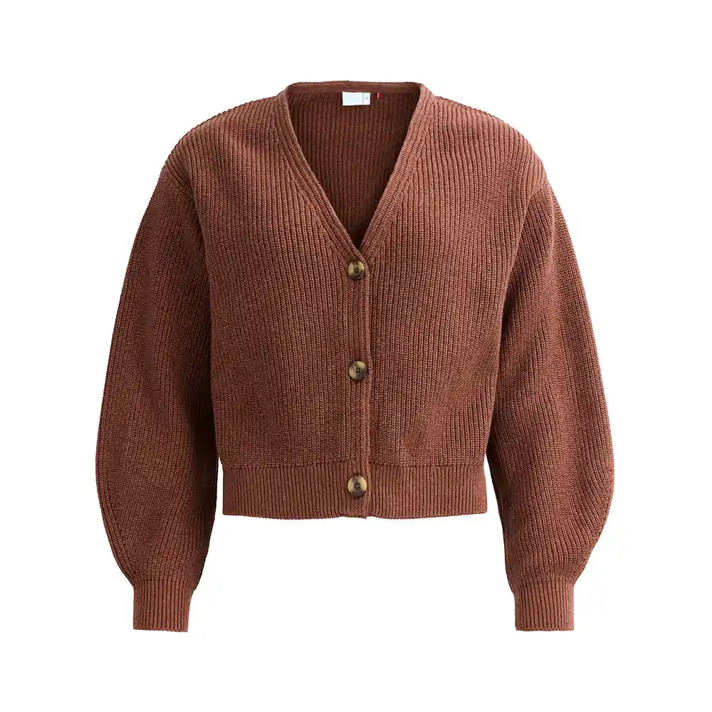 Cardigan Donna in caldo cotone marrone