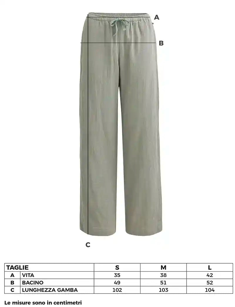 Pantaloni in mussola di cotone bio