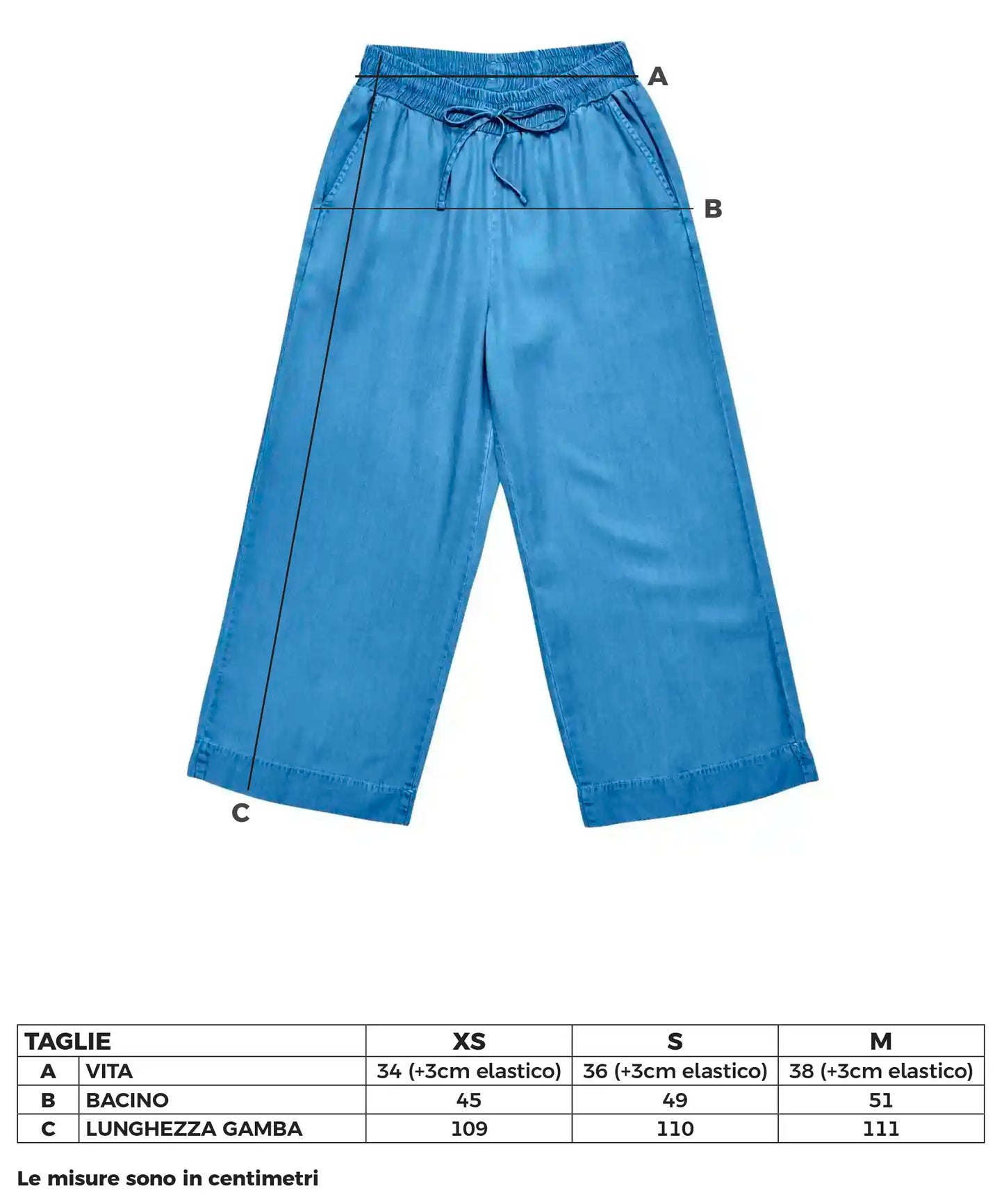 Pantalone Donna Denim Tencel