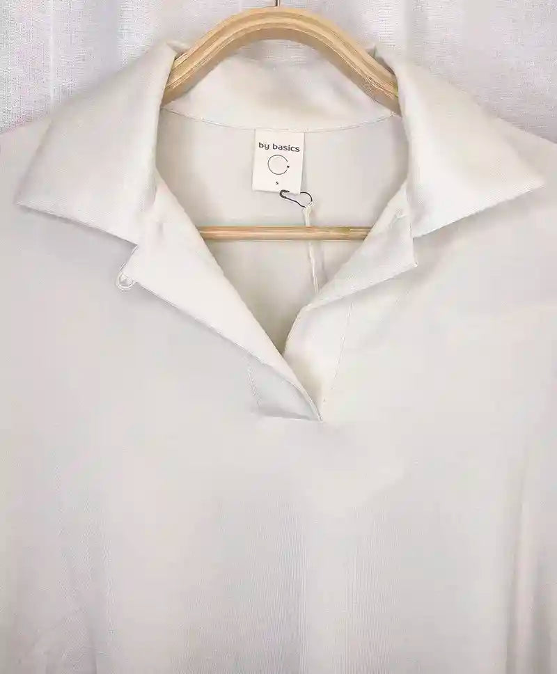 polo donna bianco avorio - abbigliamento in fibra di bamboo