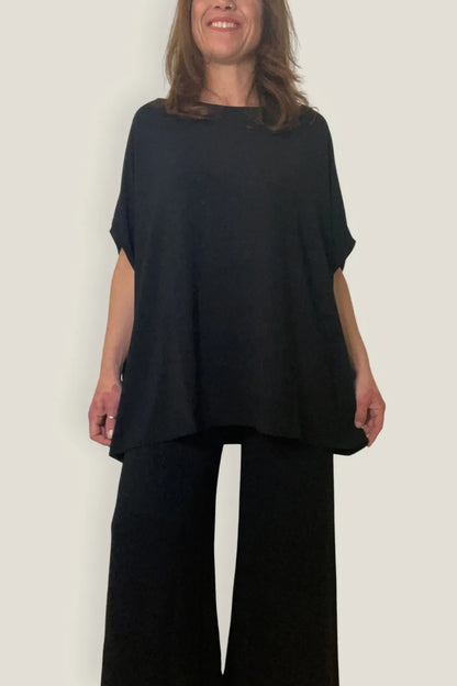 Blusa Donna in Viscosa di Bamboo - Black