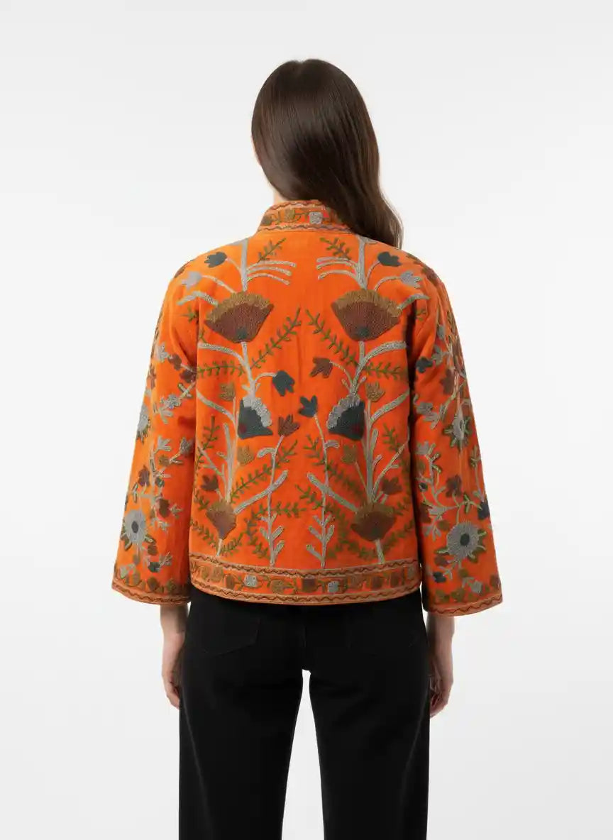 Giacca Donna corta in stile Suzani