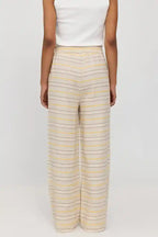 Pantaloni donna a palazzo misto lino