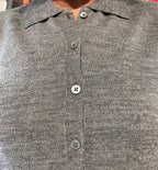 Polo Donna in Lana Merino con Bottoni – Grigio
