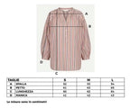 Blusa cotone righe manica palloncino