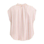 Blusa a righe in mussola di cotone biologico