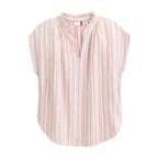 Blusa a righe in mussola di cotone biologico