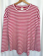 blusa donna a righe in Cotone organico