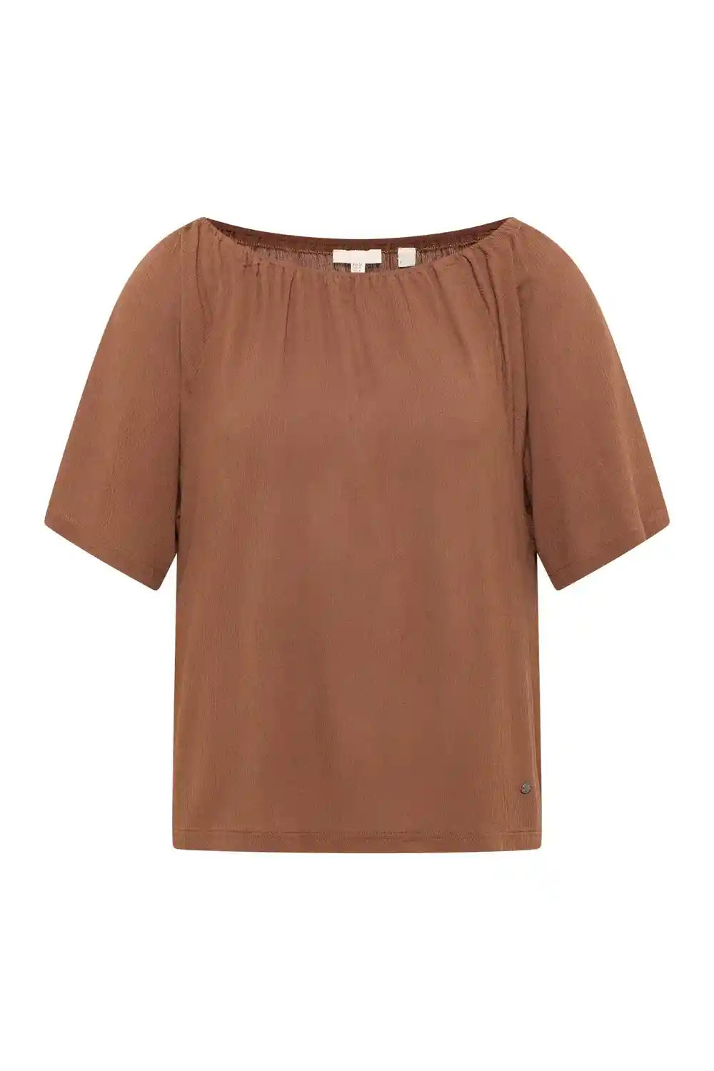 Blusa viscosa EcoVero scollo spalle coperte frontale