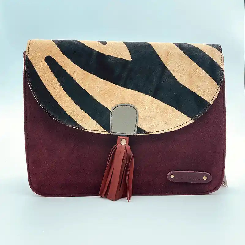 Borsa Soruka Scamosciata con Animalier