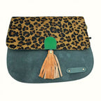 Borsa in pelle scamosciata con tracolla