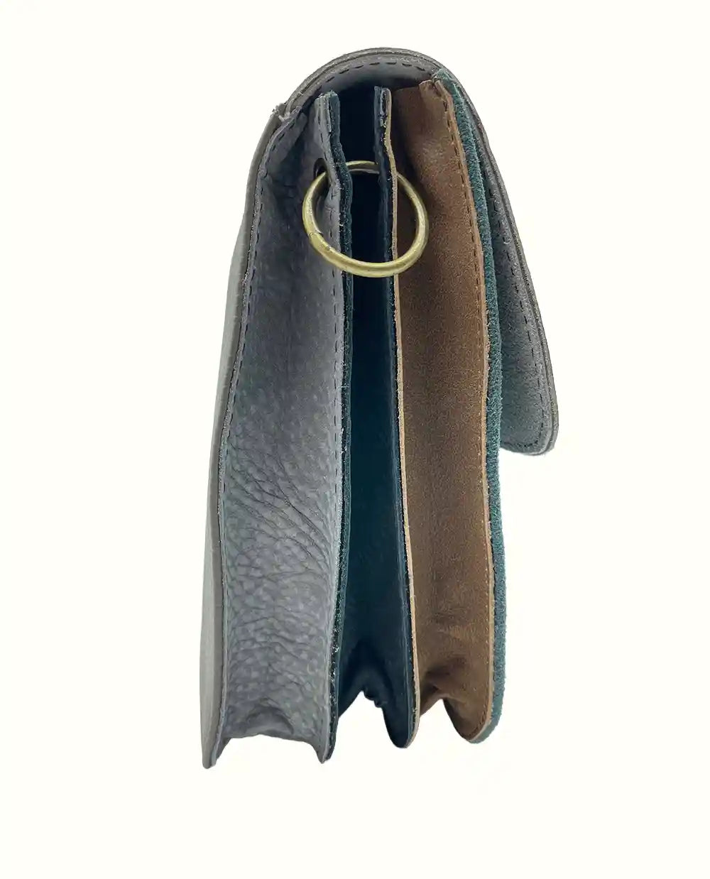 Borsa in pelle scamosciata con tracolla