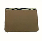 Borsa piccola Zebrata Glicine in pelle liscia con tracolla