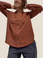 Camicia Donna Rossa Cotone Bio