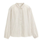 Camicia Donna in Mussola di Cotone Biologico GOTS - a Righe