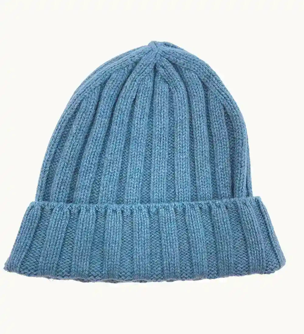 cappello cashmere unisex celeste
