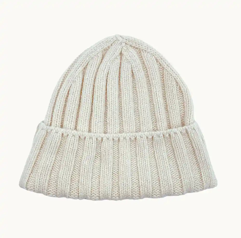 Cappello in cashmere panna