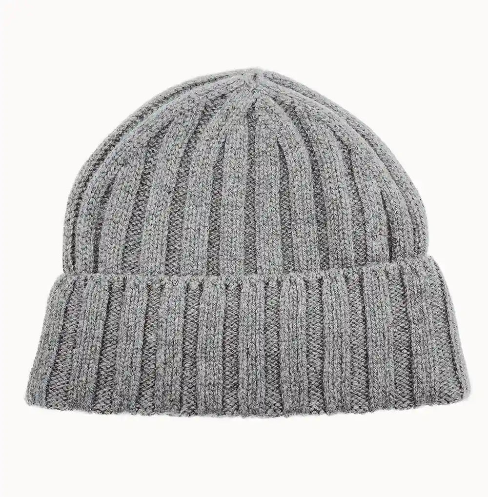 Cappello in cashmere grigio chiaro Beanie Unisex