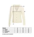 Cardigan corto donna in cotone Bio con bottoni e scollo a V