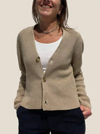 Cardigan Donna Corto in Cotone Biologico