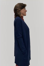 Cardigan Lungo in Lana Merino – Blu Navy