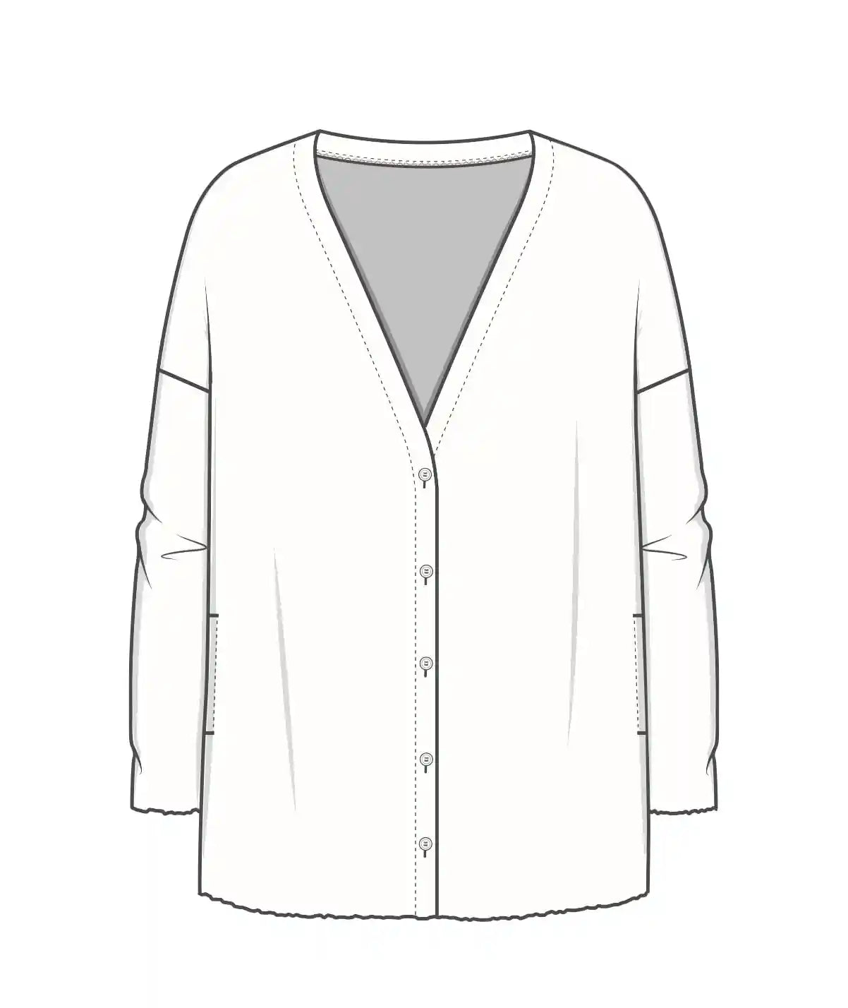 Cardigan Donna lungo Grigio