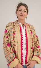 Giacca phulkari motivo geometrico