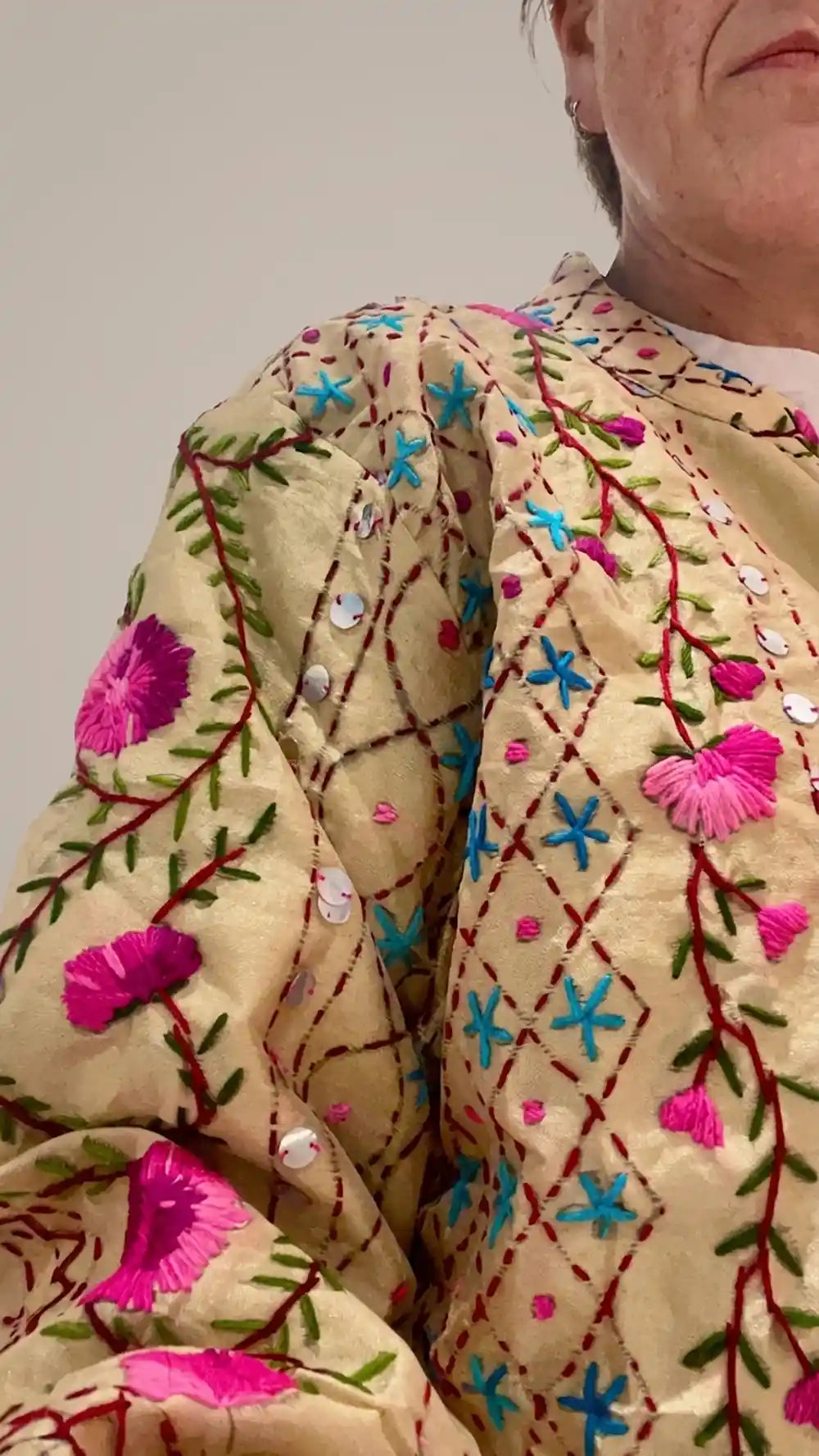 Giacca Phulkari 'Fiore Pop'