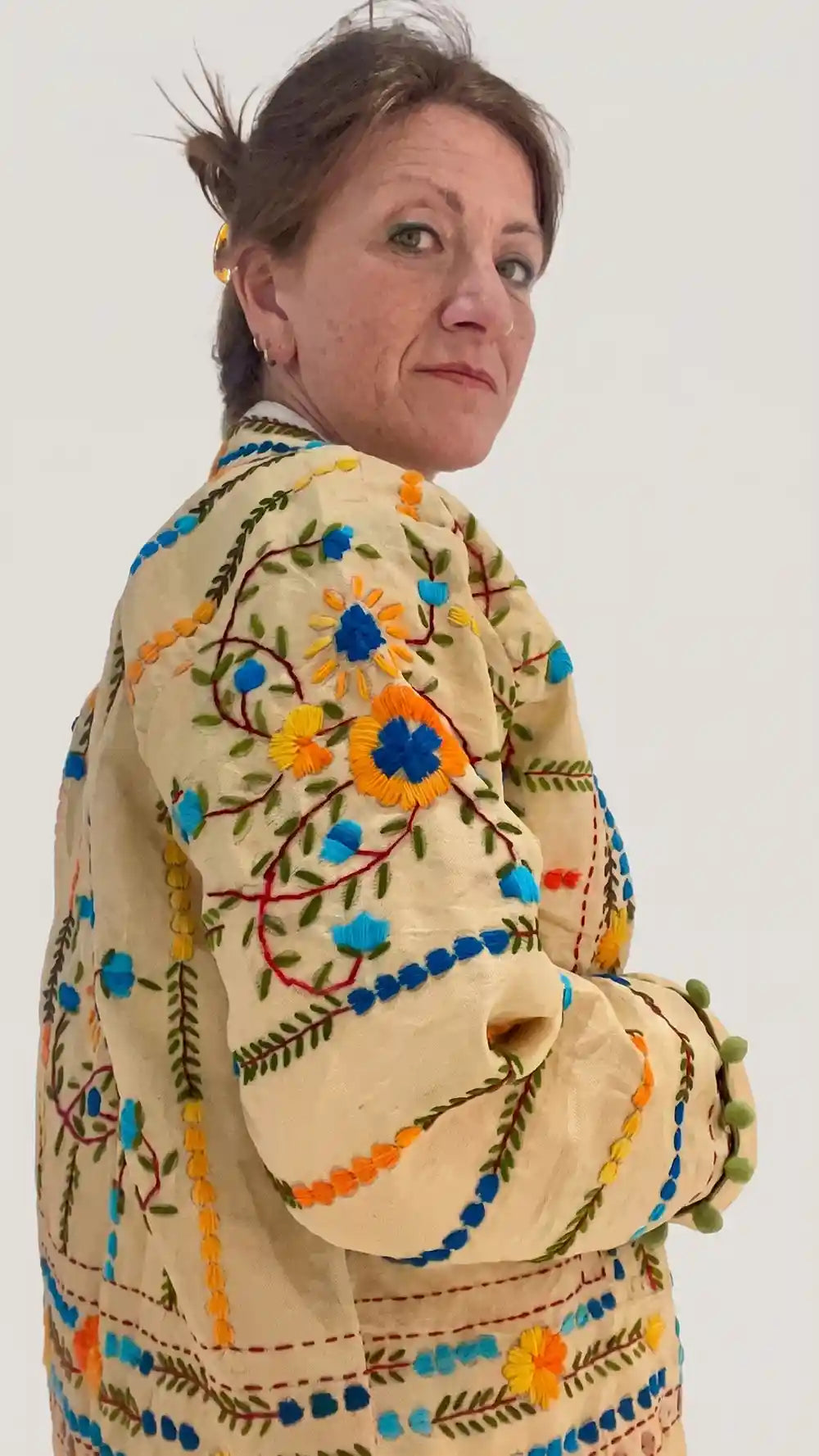 Giacca Phulkari 'Giardino Verde'