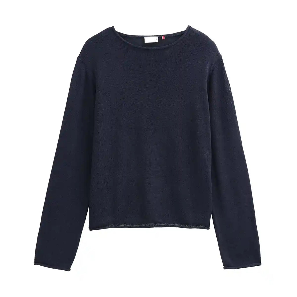 Maglia Sottile in Cotone Biologico GOTS – Blu Navy