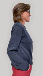 Maglia Donna Sottile in Cotone Biologico GOTS – Blu Navy