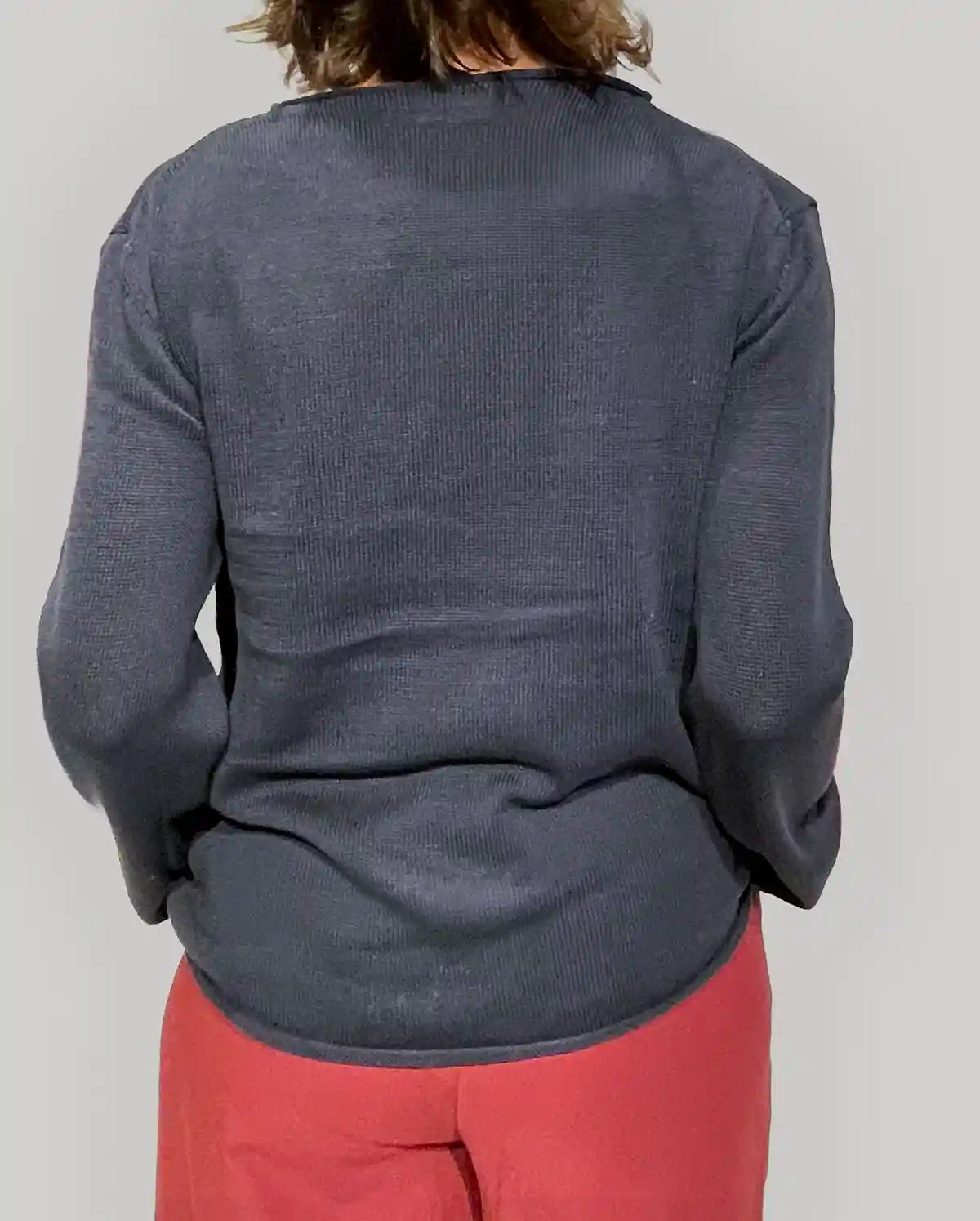Maglia Donna Sottile in Cotone Biologico GOTS – Blu Navy