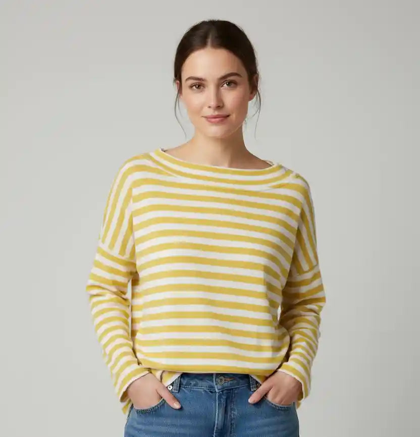 Maglia Donna Lana Merino con Scollo a Barchetta