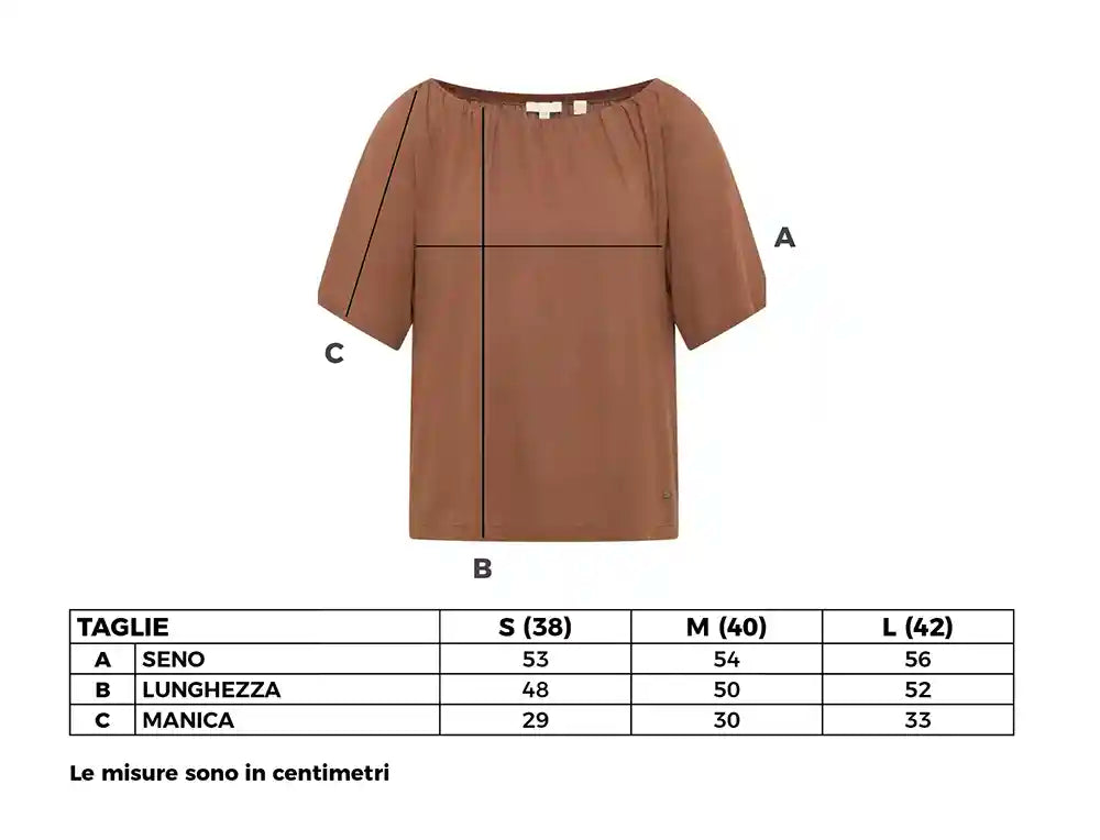 Blusa viscosa EcoVero increspata