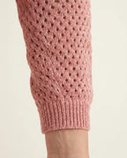 Maglioncino cotone bio traforato rosa antico