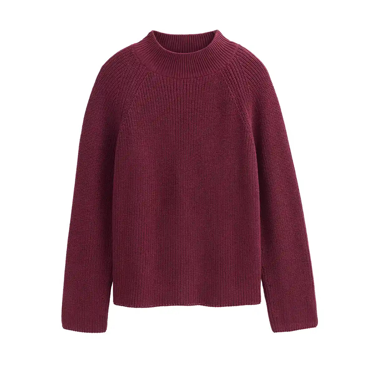 Maglione a Lupetto in Cotone Biologico GOTS – Bordeaux