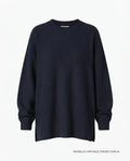 Maxipull cashmere rigenerato blu navy