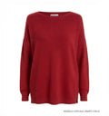 Maglione Scollo Barchetta in Cashmere Rigenerato - Rosso