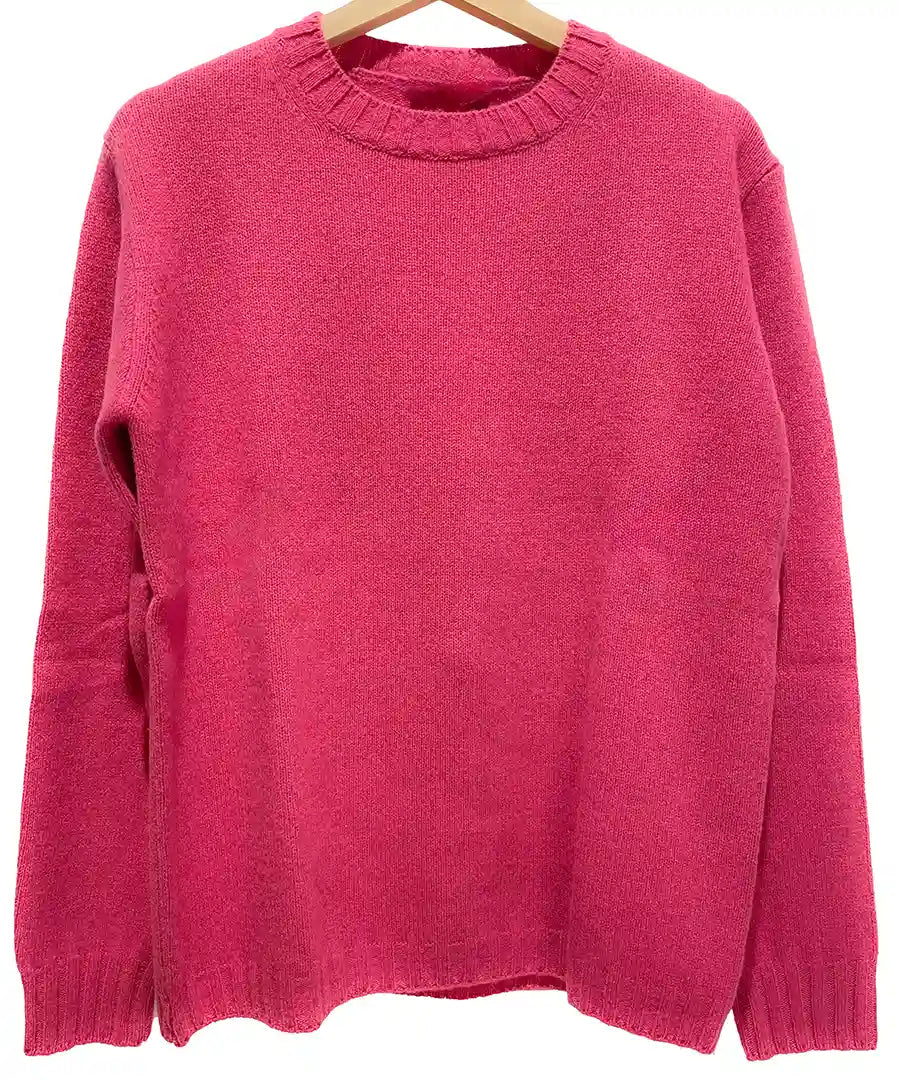 maglia in cashmere donna fucsia