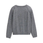 Maglione Girocollo in Pura Lana Merino GOTS – Grigio