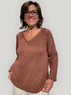 Maglione Donna in Caldo Cotone Biologico GOTS – Terracotta