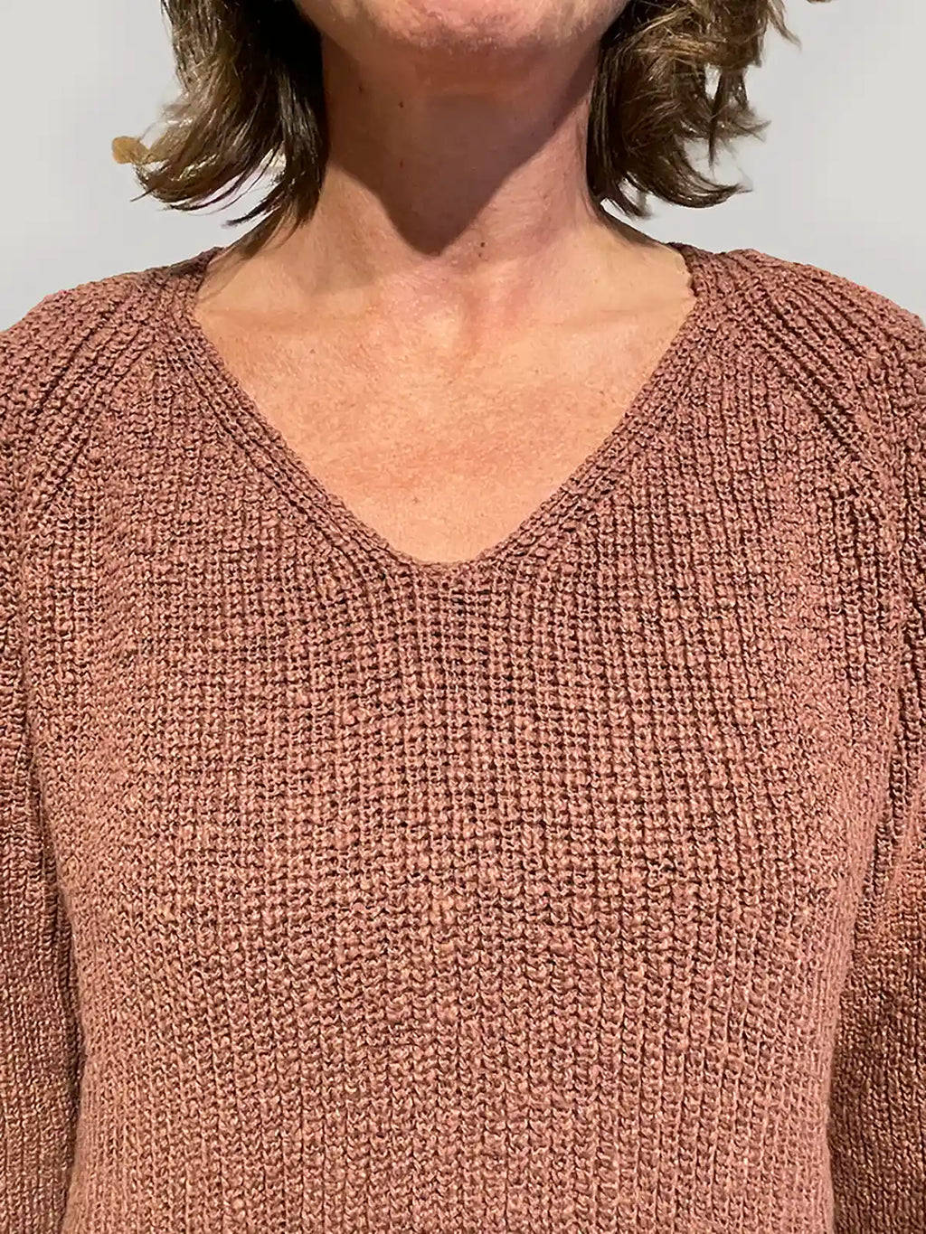 Maglione Donna in Caldo Cotone Biologico GOTS – Terracotta