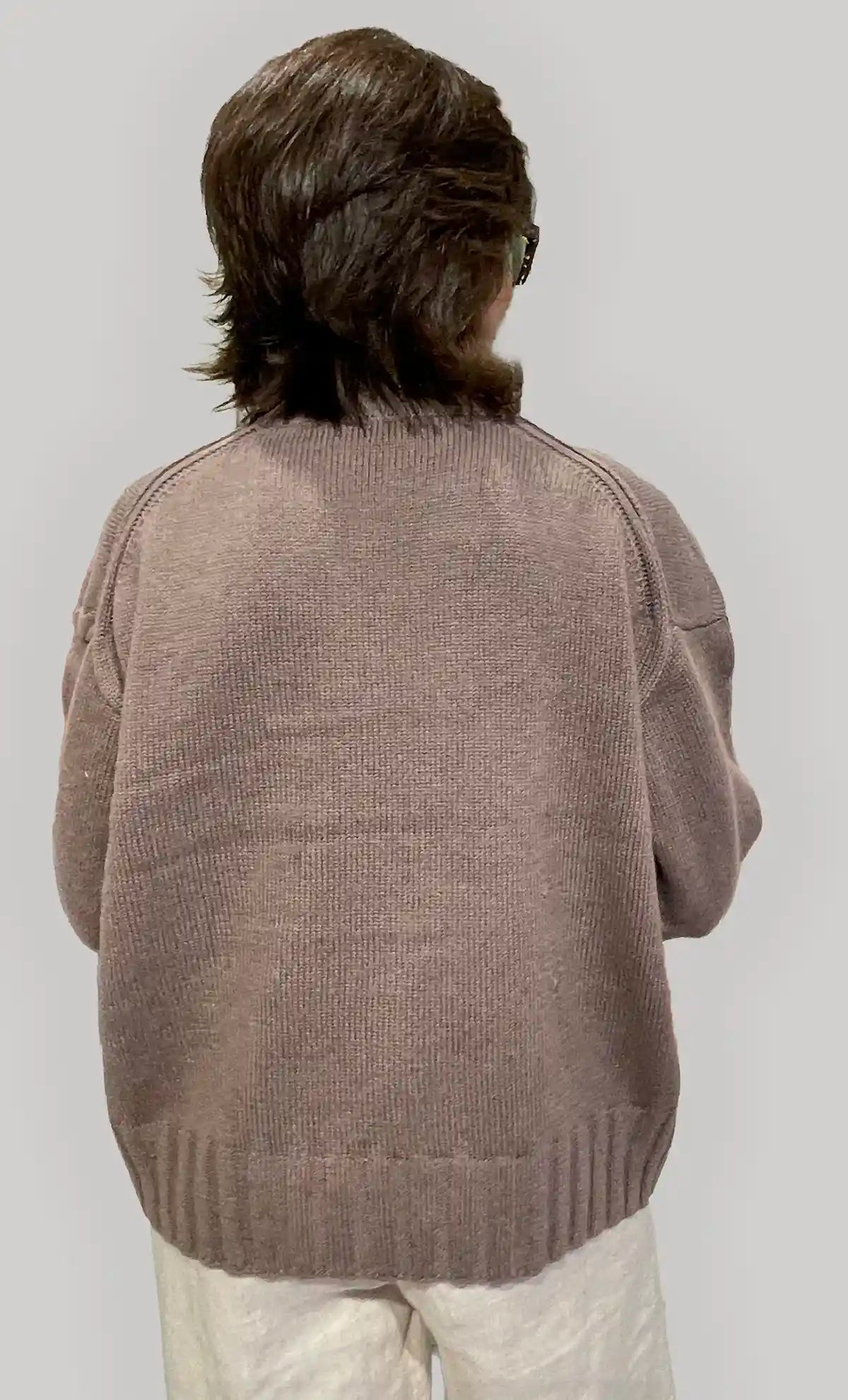 Maglione Donna Girocollo Cotone Biologico GOTS – Tortora