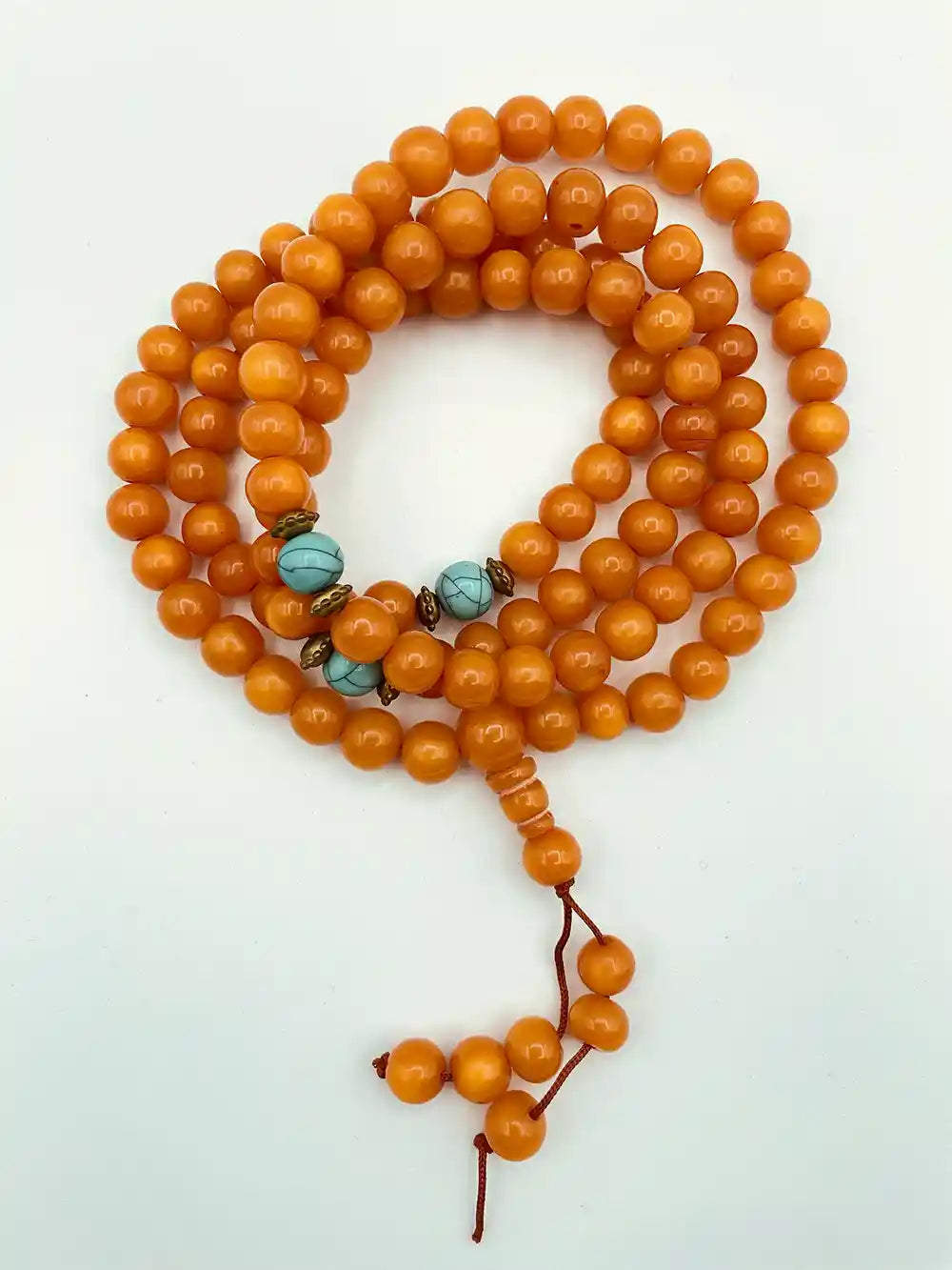 Japamala in Resina Arancione