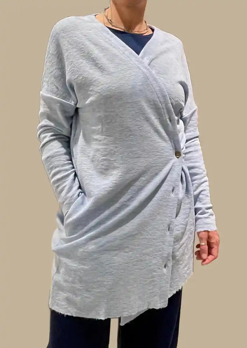 maxi cardigan in lana merino