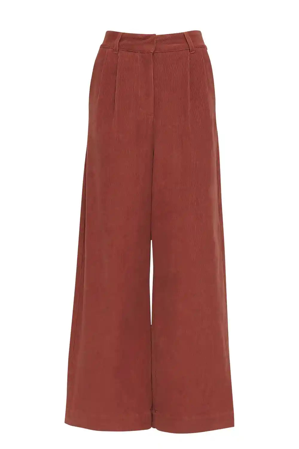 mazine-pantalone-palazzo-donna-invernale-velluto-rosso-mattone