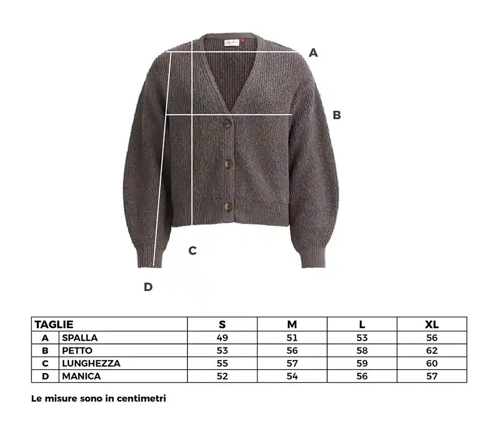 Cardigan cotone bio scollo V con bottoni