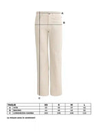 Pantaloni Slim in Velluto Beige