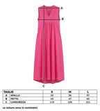 Vestito lungo in cotone indiano Fucsia