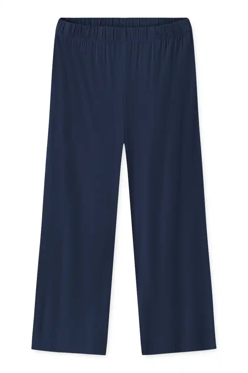 Pantalone Palazzo Donna in Viscosa di Bamboo - Blue navy